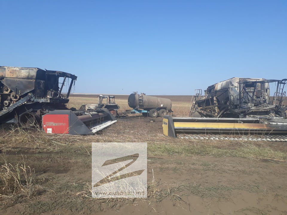 В Кагуле пожаром уничтожена сельхозтехника на сотни тысяч евро
