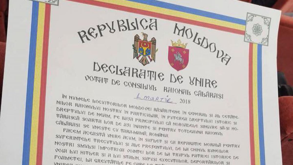Raionul de baștină al lui Dodon a votat Declarația de Unire