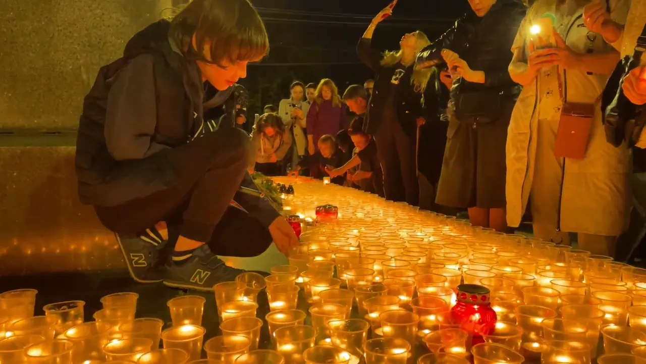 В Кишинёве зажгли тысячи свечей в память каждого дня Великой Отечественной войны