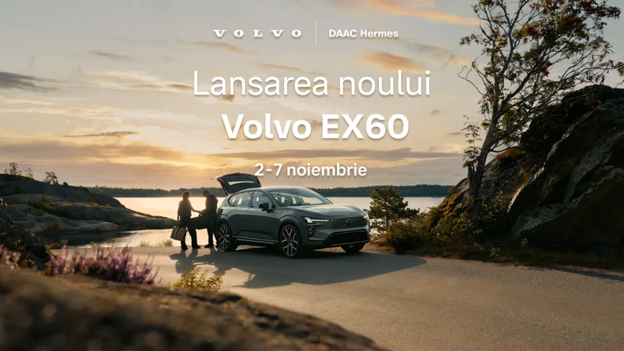 Volvo EX60 cu o autonomie de până la 810 km: vă invităm la Zilele Ușilor Deschise, 2–7 noiembrie