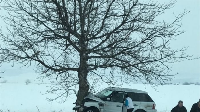 Accident de lux la Telenești: Un Range Rover a intrat într-un copac