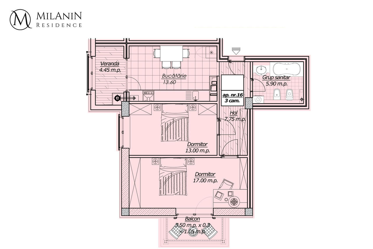 Casa Verona: Последняя квартира на 61 кв2 по специальной цене ®