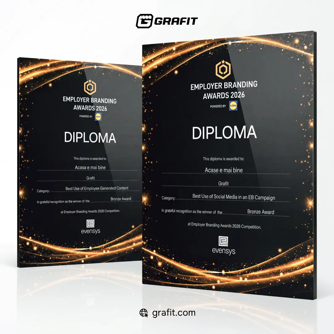 Кампания Grafit «Дома лучше» получила две награды на Employer Branding Awards România 2026