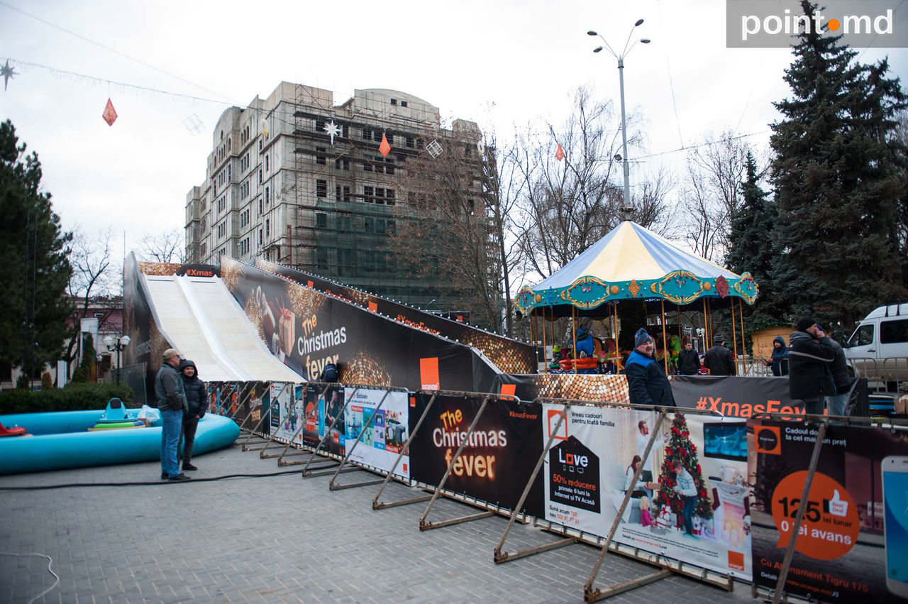 В центре Кишинева откроется зимняя горка для катания, привезенная из Италии
