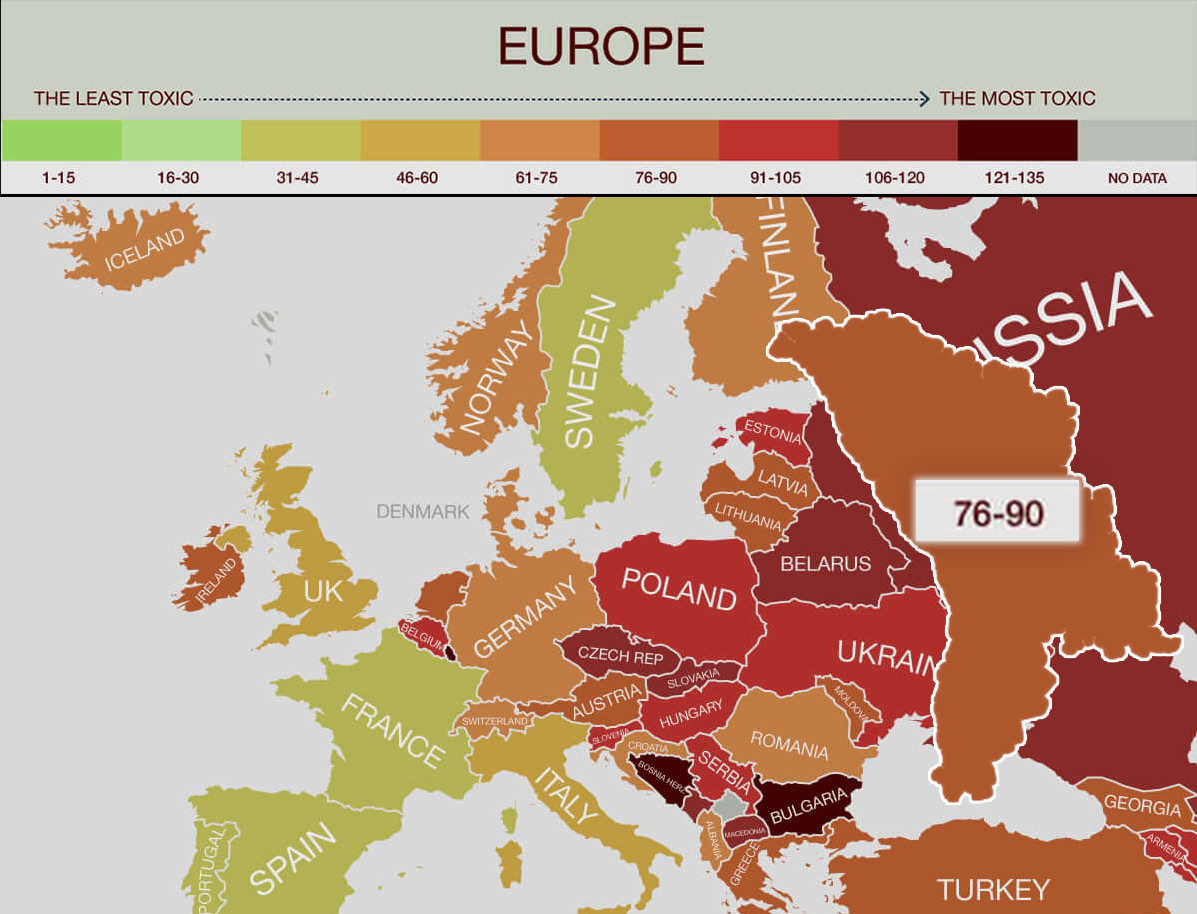 Молдова менее «токсична», чем РФ, но более «токсична», чем Румыния