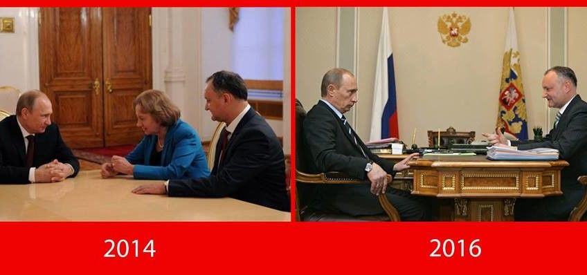 Igor Dodon, la discuții cu Putin într-o poză lansată la sfârșit de campanie electorală