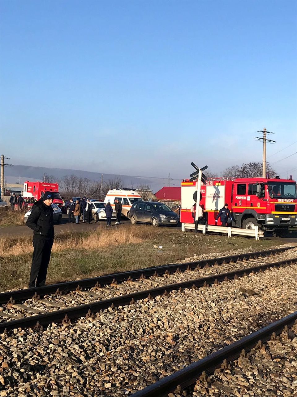 В Васлуй поезд врезался в автомобиль на железнодорожном переезде