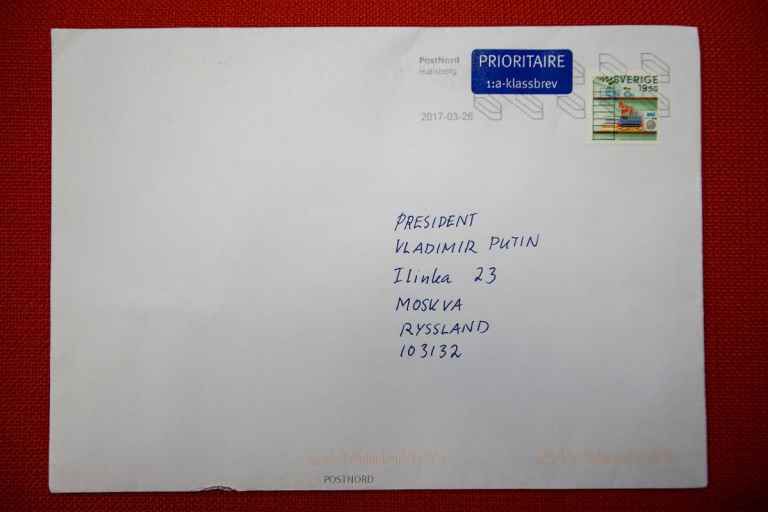 Шведу по ошибке доставили письмо для Путина и он не решился его открыть