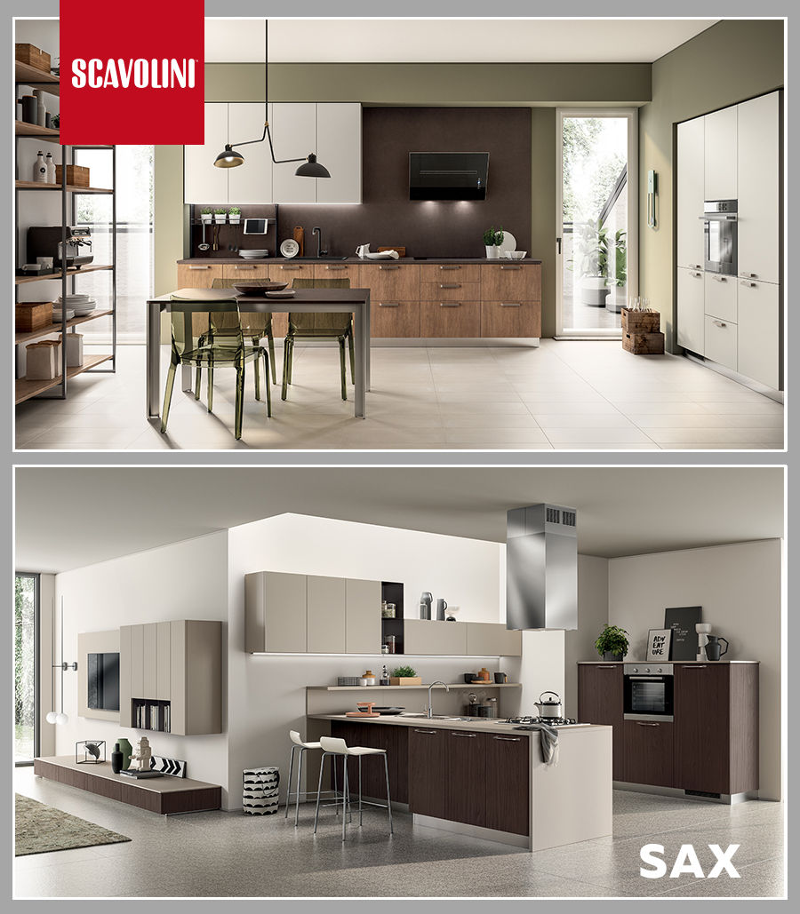 Scavolini: Итальянский вкус и качество, современные кухни - Mood и Sax