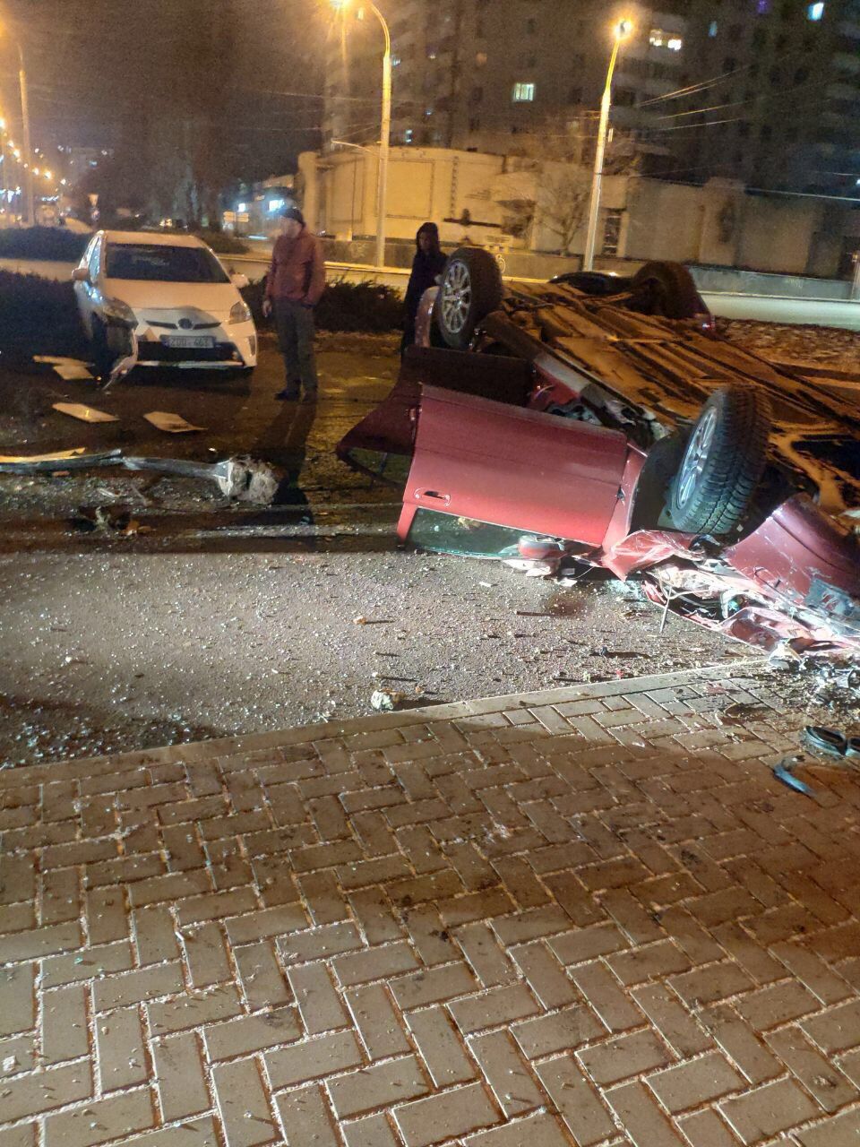 Серьёзная авария произошла в центре Кишинёва, пострадали три автомобиля