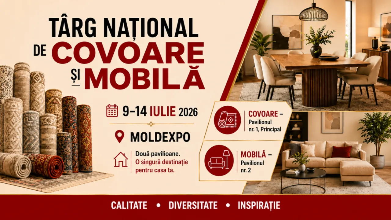 Moldexpo organizează Târg Național de Covoare și Mobilă în perioada 9–14 iulie