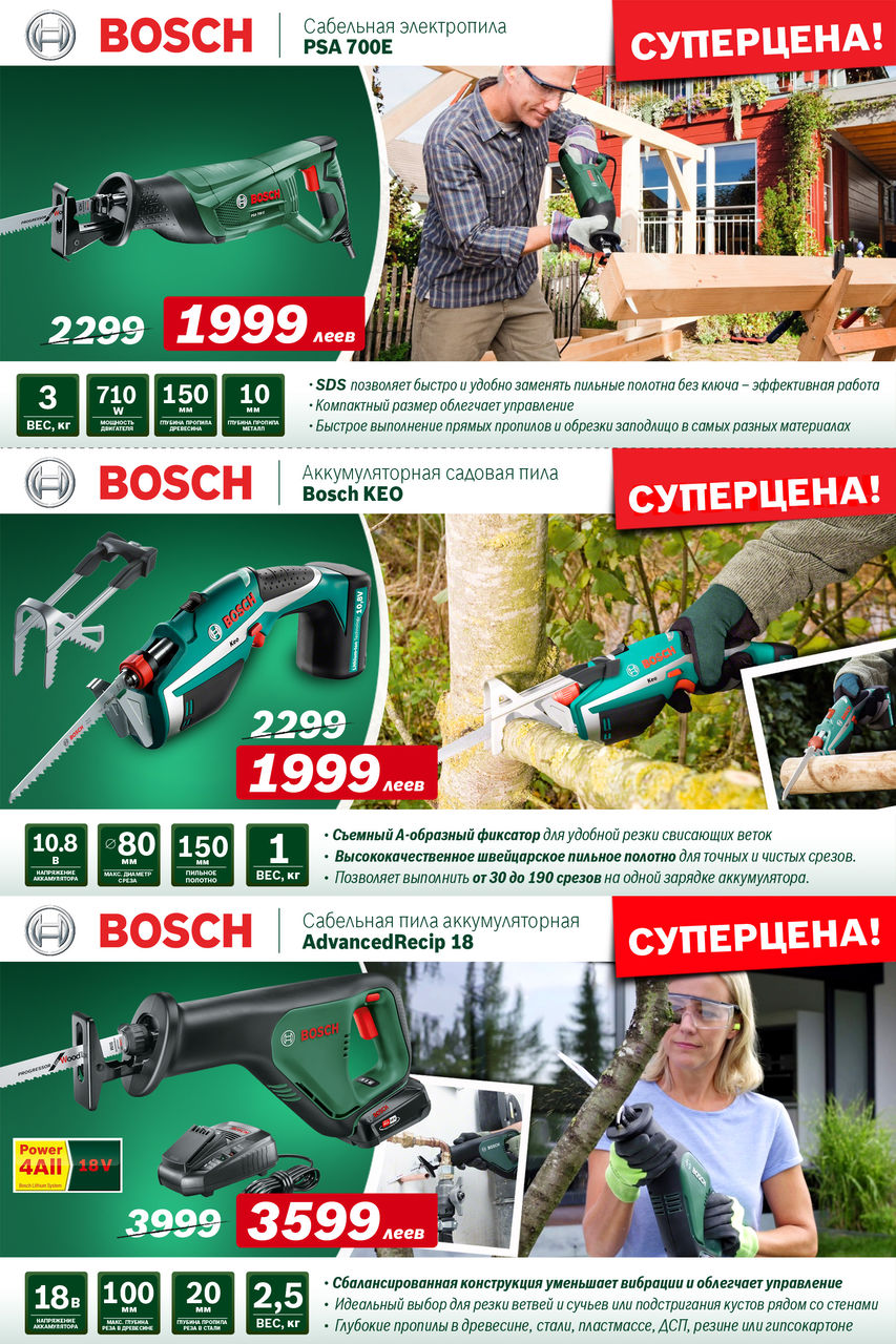Садовая техника Bosch - весенняя уборка на даче