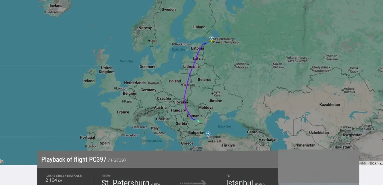 Самолёт, летевший из России в Турцию, экстренно приземлился в Румынии