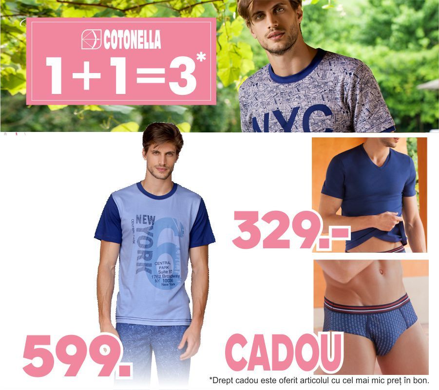 Cotonella: Procură lenjerie intimă italiană cu super promoția 1+1=3 ®