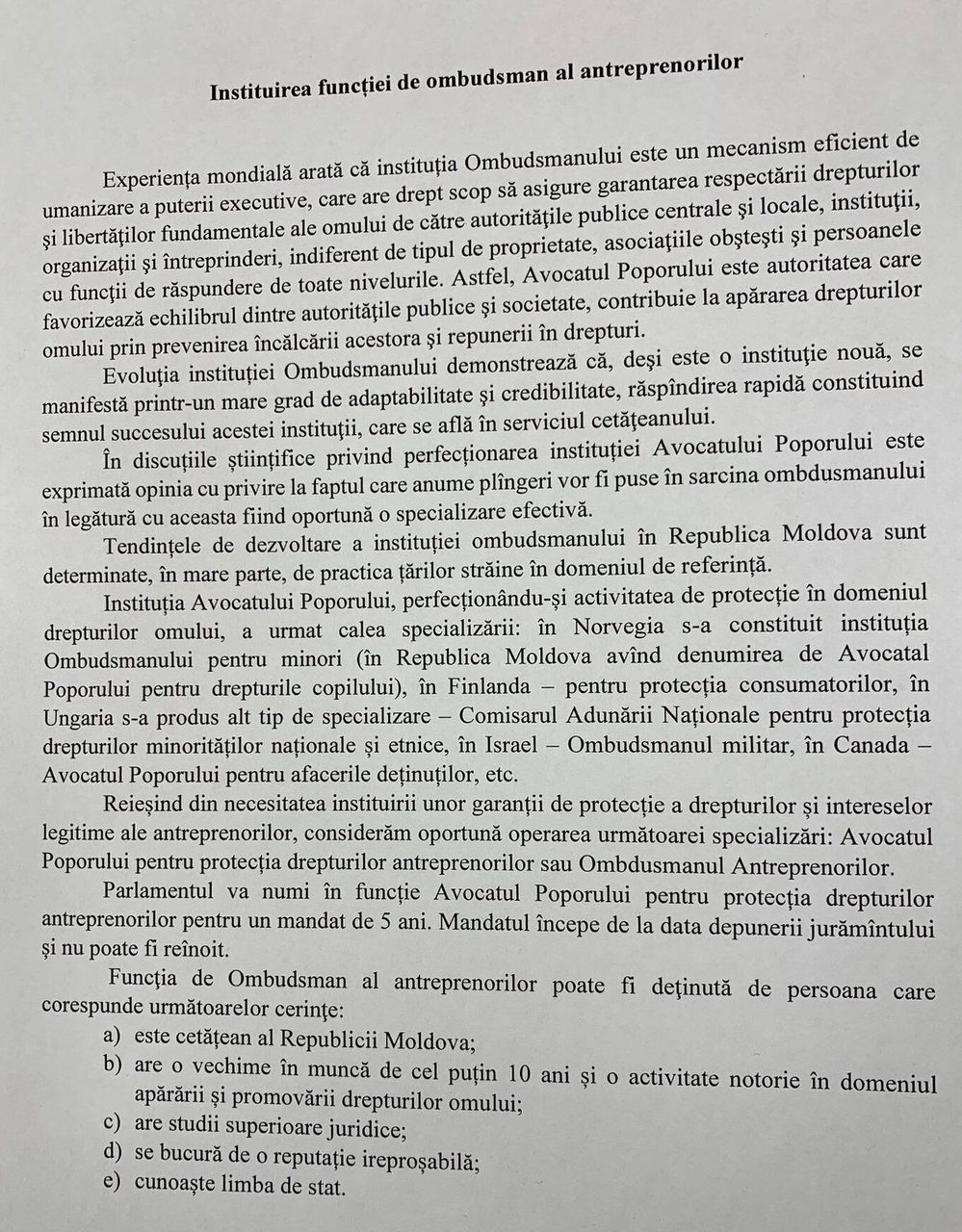 Додон хочет учредить в Молдове должность бизнес-омбудсмена