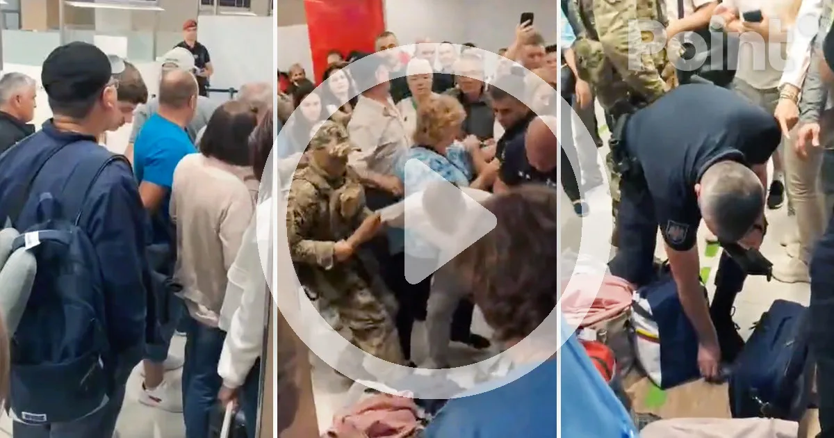 В аэропорту между сторонниками Шора и полицией произошли стычки и перепалка