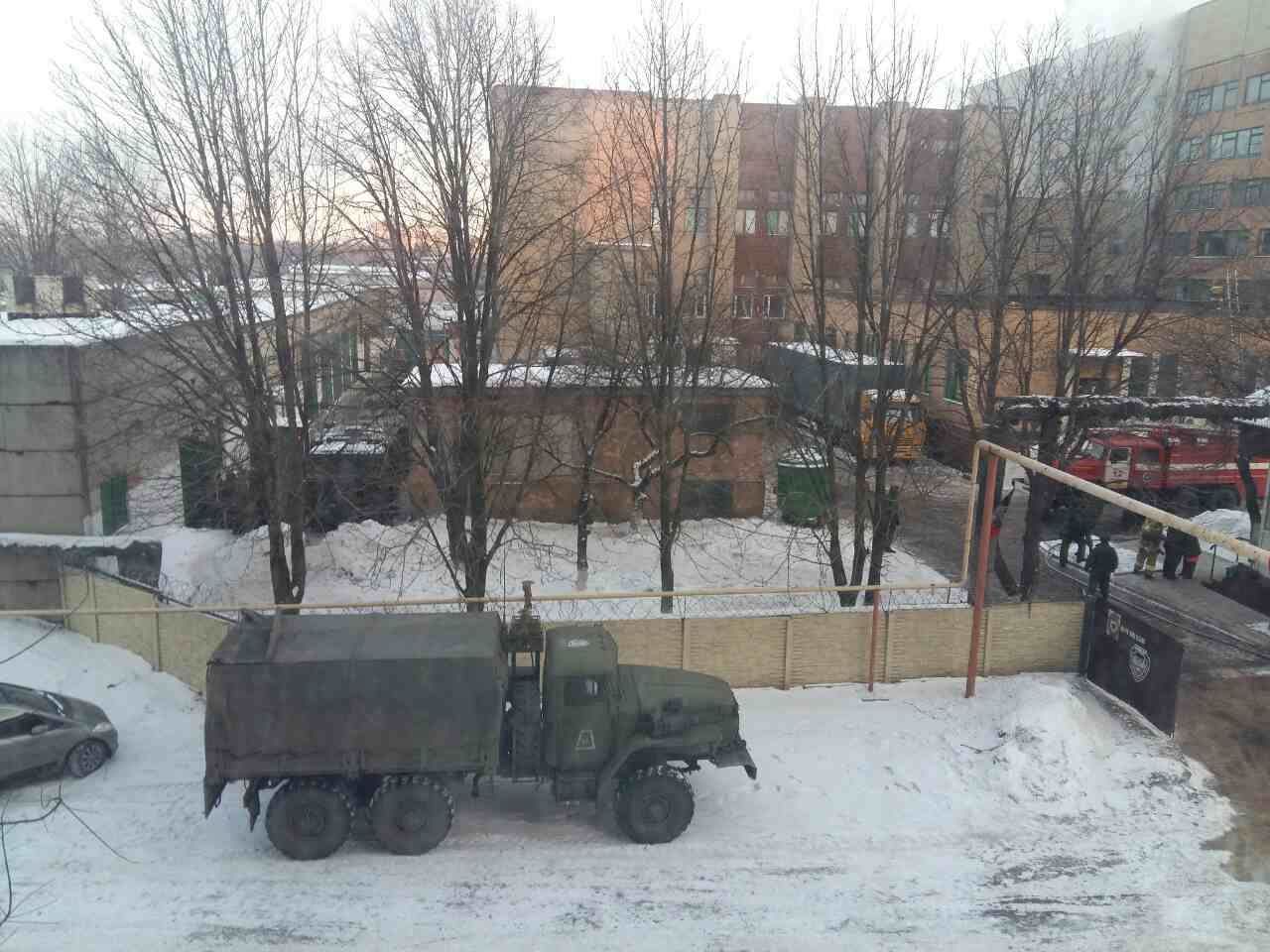 На месте убийства "Гиви" возник сильный пожар