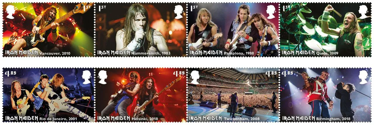 Музыкантов Iron Maiden запечатлели на почтовых марках Британии