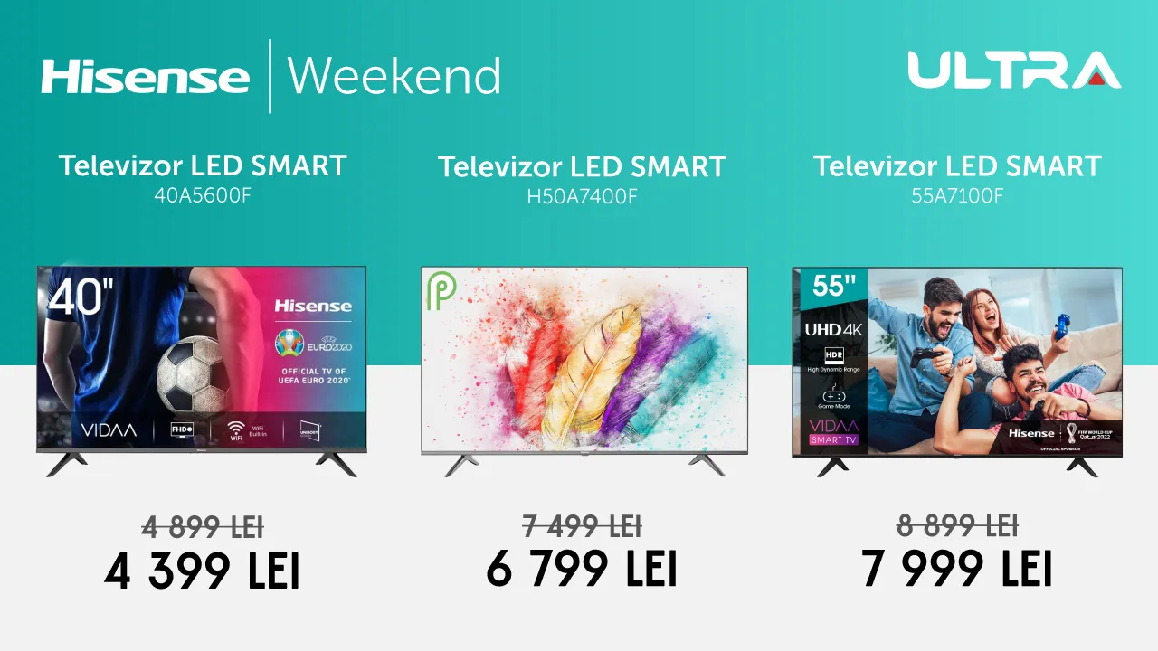 Ultra: Hisense weekend – оптовые цены на товарный ассортимент бренда