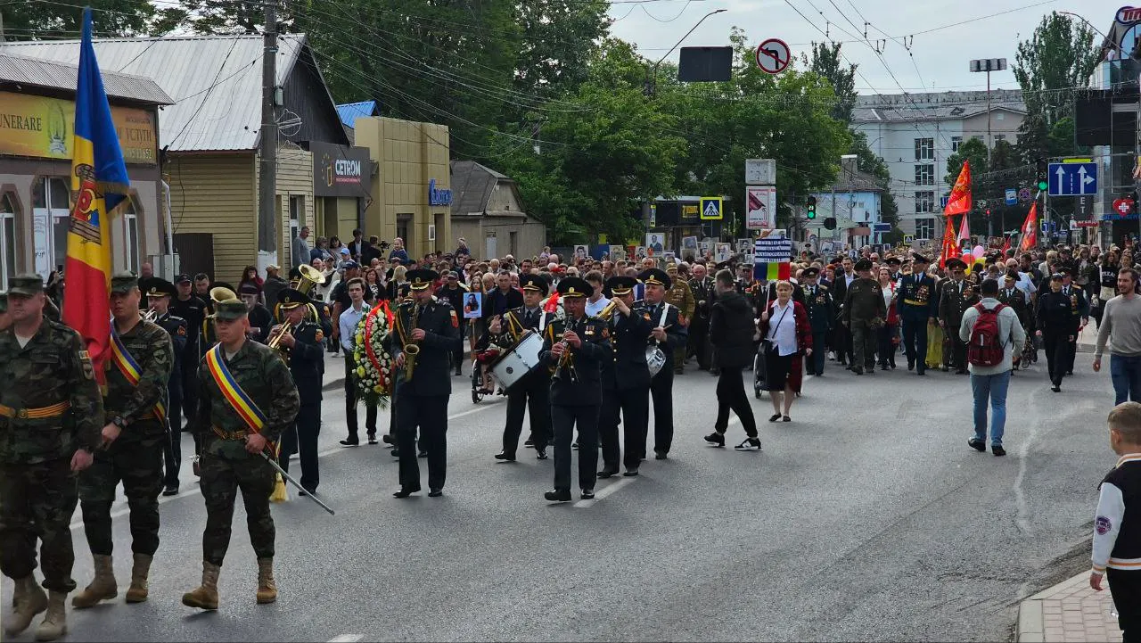 В Бельцах проходит Марш в честь Дня Победы