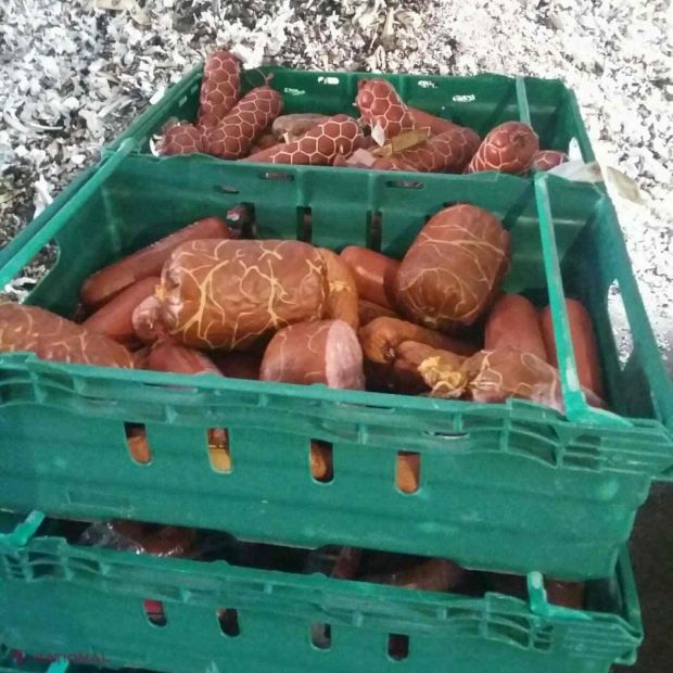 Ce a rămas în urma tonei de mezeluri confiscate de la o întreprindere din Ialoveni