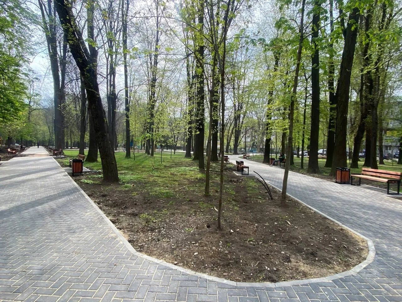 В Кишиневе продолжается ремонт парка "Думитру Рышкану"