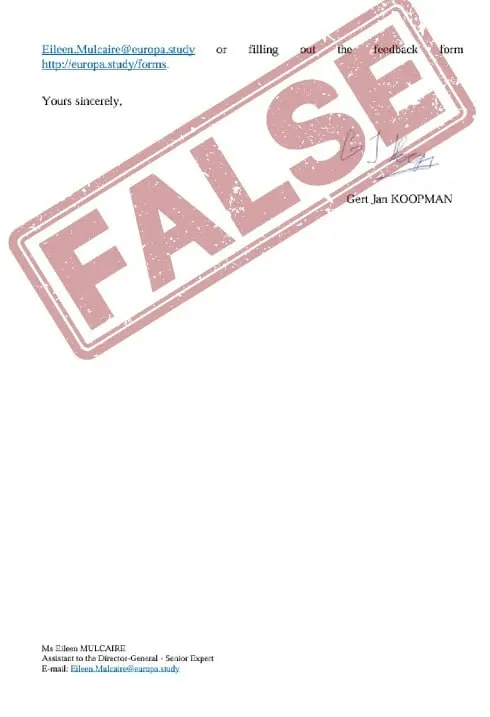 Mai mulți funcționari publici au primit scrisori false de la Comisia Europeană