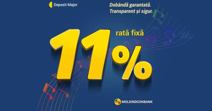 Депозит Major от Moldindconbank с процентной ставкой 11% годовых - прозрачно и надежно