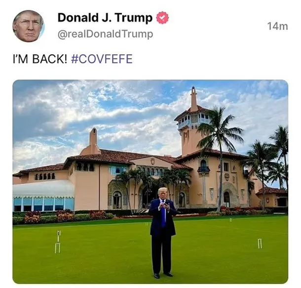 Дональд Трамп опубликовал первое фото в своей соцсети