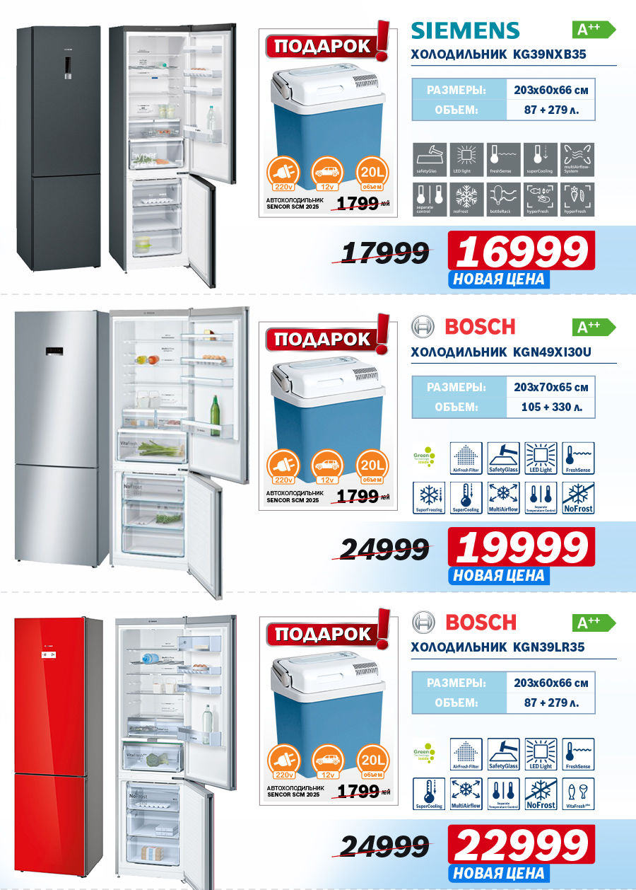 Bosch: Широкий выбор холодильников + подарки ®