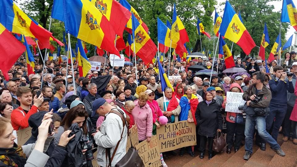 В центре Кишинева прошел гражданский протест