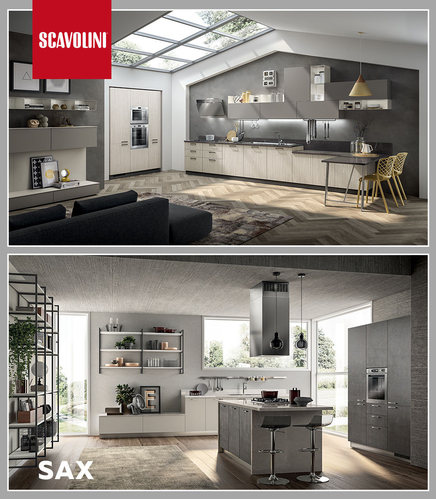 Scavolini: Итальянский вкус и качество, современные кухни - Mood и Sax