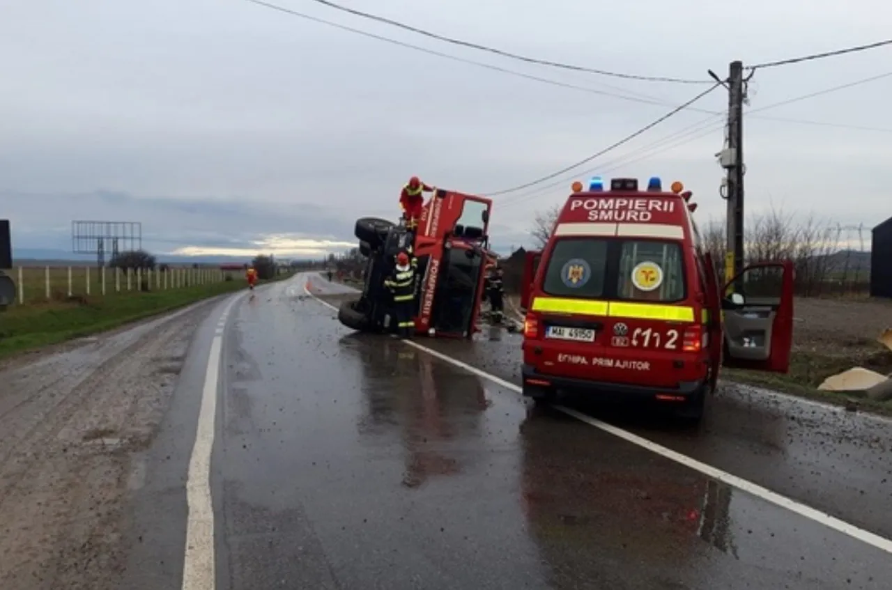 В Румынии перевернулись автоцистерна с дизтопливом и цистерна с водой