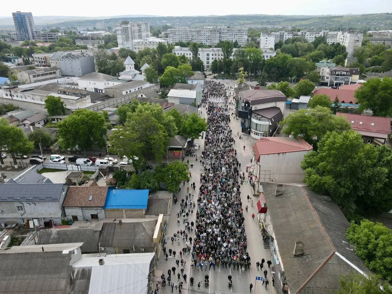 В Бельцах проходит Марш в честь Дня Победы