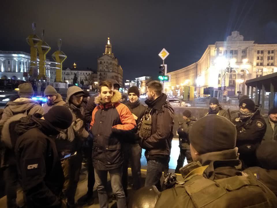 На Майдане произошли стычки с полицией