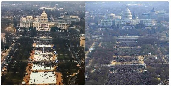 В твиттере Трампа по ошибке разместили фото с инаугурации Обамы