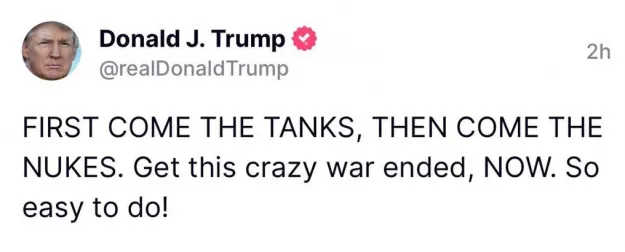 Трамп: Сначала будут танки, потом ядерные бомбы