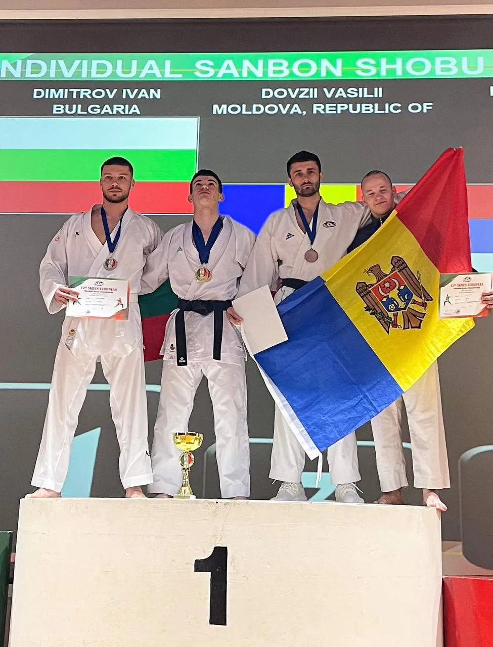 Каратисты из Молдовы выиграли золото, серебро и бронзу на чемпионате Европы