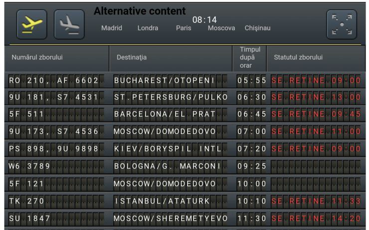 Aeroportul Internațional Chișinău, blocat de ninsori. Mai multe curse au fost amânate
