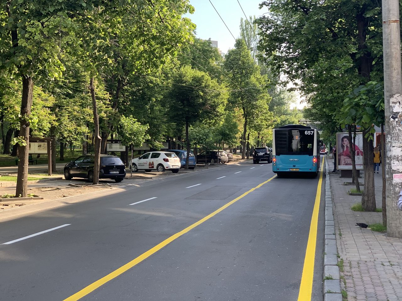 В столице появилась выделенная полоса для общественного транспорта
