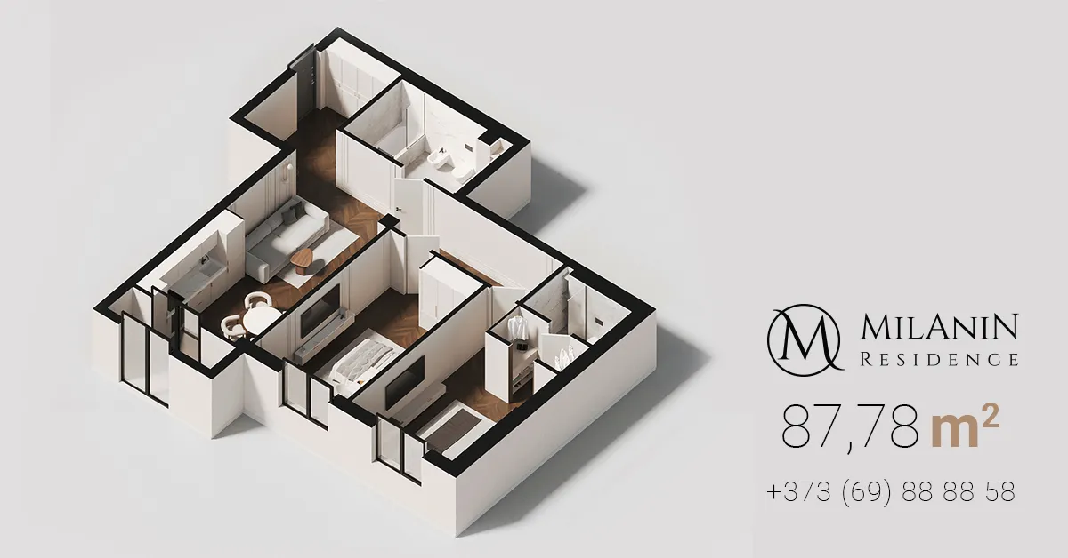 MilaniN: Квартира на 87 м², идеально подходящая для вашей семьи