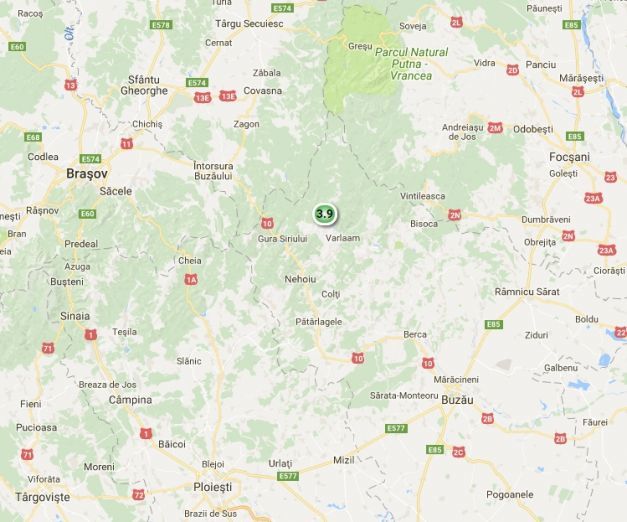 Un cutremur de magnitudine 3,9 a avut loc duminică în zona Vrancea