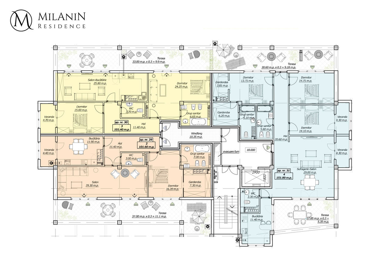 Milanin Residence: Пентхаус на 151 м2 по cпециальной цене ®
