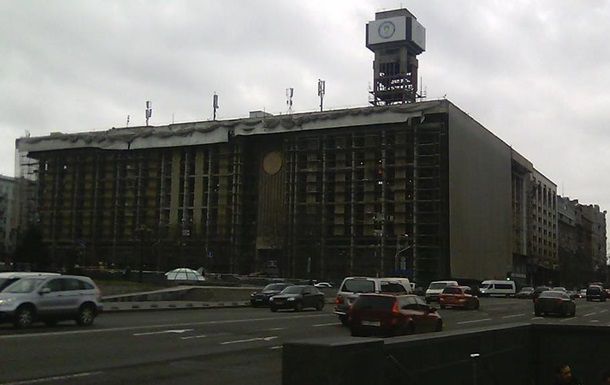 Евровидение: Дом профсоюзов в Киеве накрыли большим панно