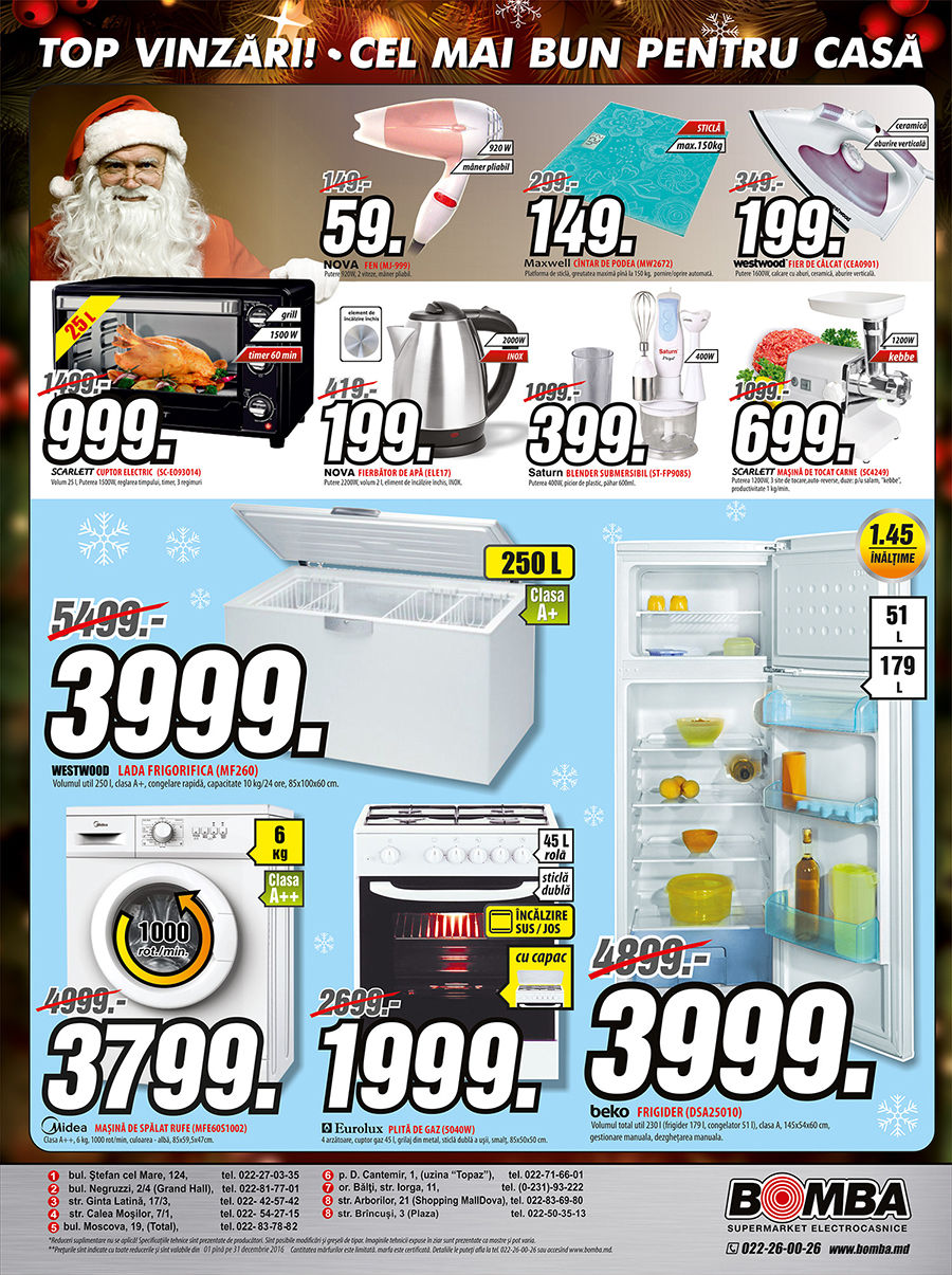 Bomba: Tombola de Crăciun cîştigi automobil şi super premii ®