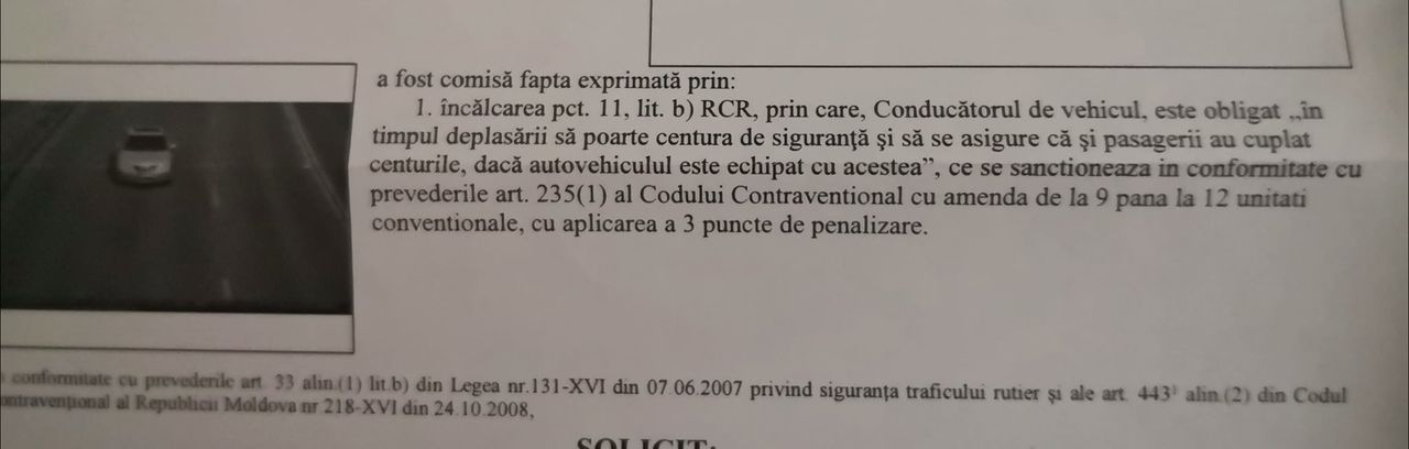 Новые камеры в Кишиневе "видят" непристёгнутые ремни безопасности