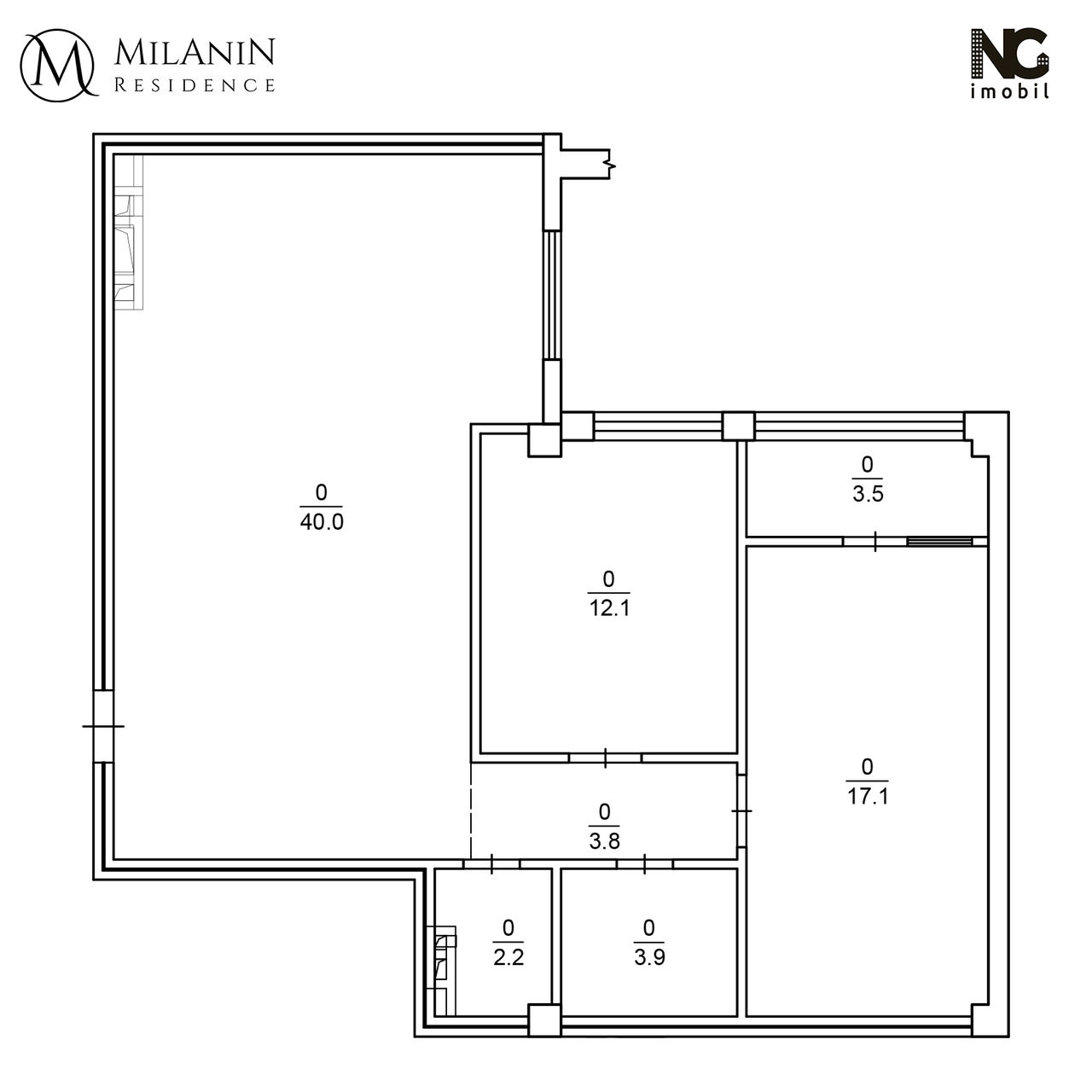 Milanin Residence: Последняя квартира площадью 82 м2 на улице Щусева 2 ®