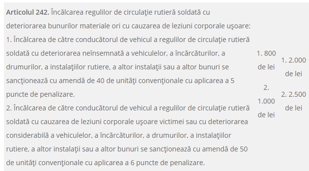 Cât vei plăti pentru cele mai frecvente încălcări la volan