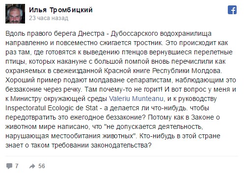 На Днестре намеренно уничтожают редких птиц