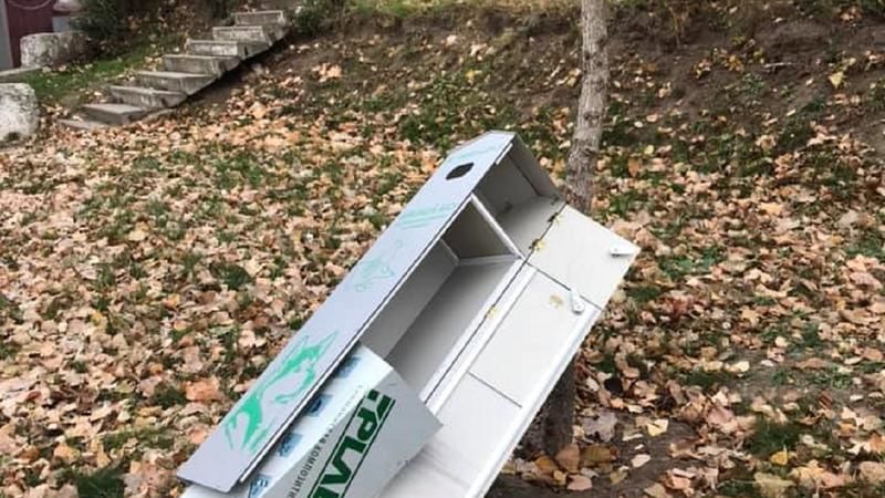 В парке "Валя Морилор" перевернули контейнеры для владельцев домашних питомцев